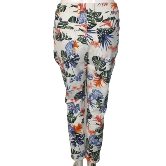 TOMMY BAHAMA Jeans, 33, Skinny Ankle, Floral/Bogart Blooms Print, Zip, Pockets - Picture 6 of 14
